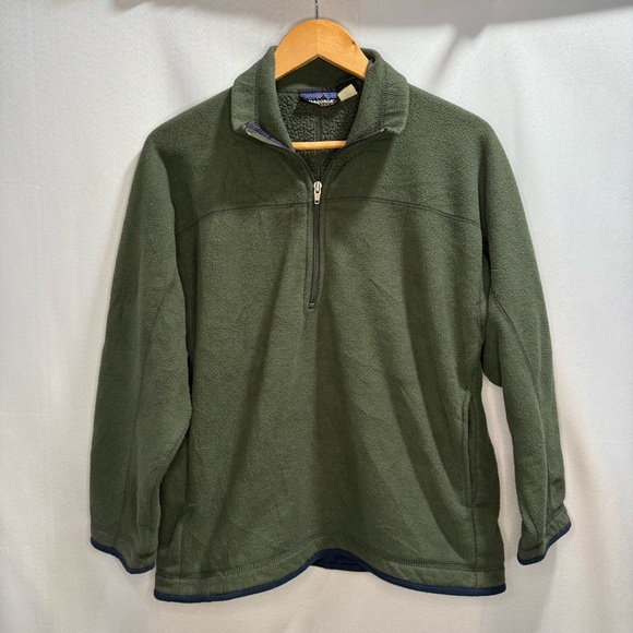 Patagonia Synchilla Green Quarter Zip Fleece Pullover XS Made in USA - Picture 1 of 6